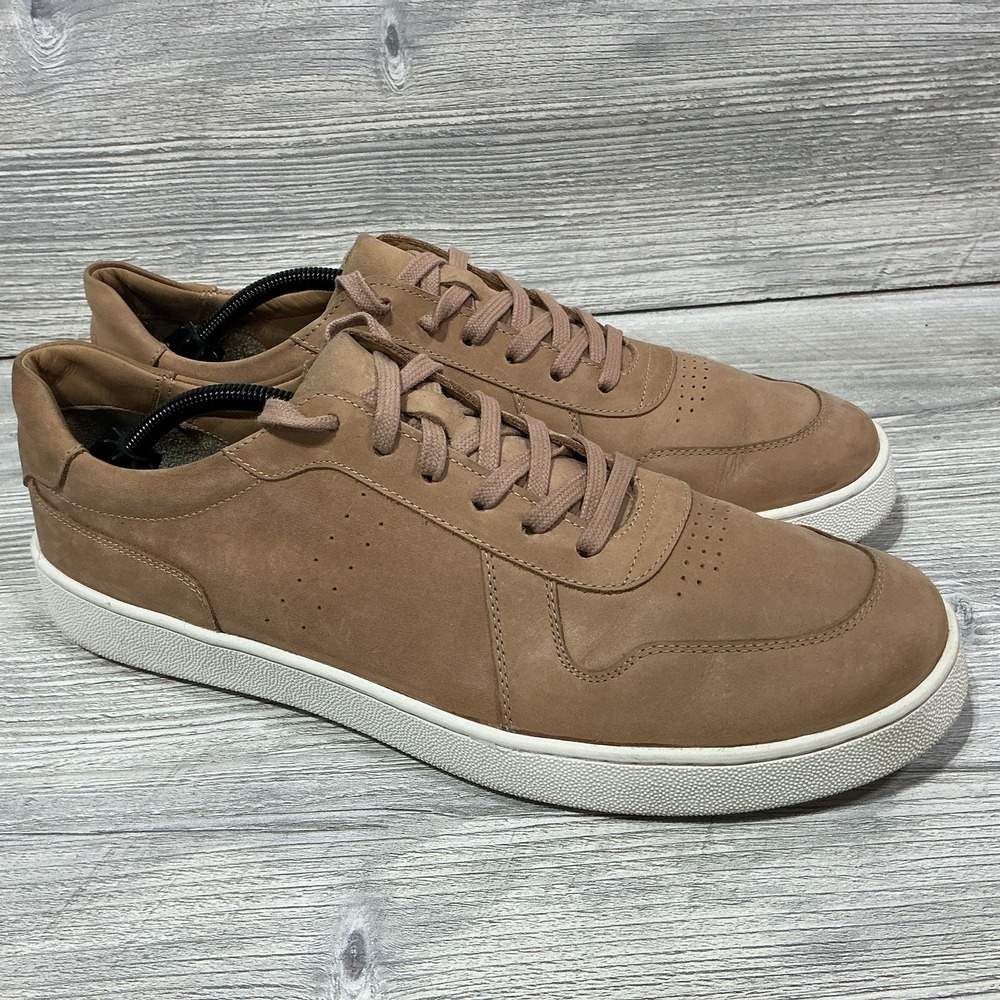 Nisolo Beto Go To Court Mens Size 12 US Brown Leather Lace Up Sneakers Shoes